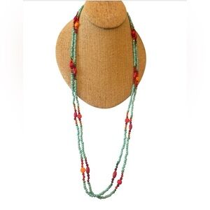 Beaded Necklace or Wrap Bracelet 30 inches long.